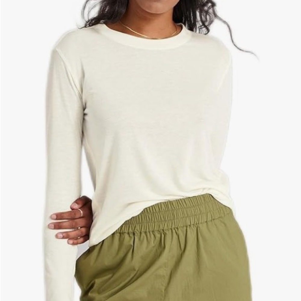Allbirds EUC Sea Long Sleeve Wool Blend Top